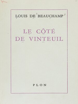 cover image of Le côté de Vinteuil